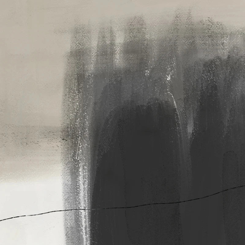 Beige Grau Schwarz Skandinavische Abstrakte Wandkunst Fine Art Leinwanddrucke Beige Graue Bilder Für Minimalistische Wohnzimmerkunst Für Zeitgenössische Interieure | Brehn