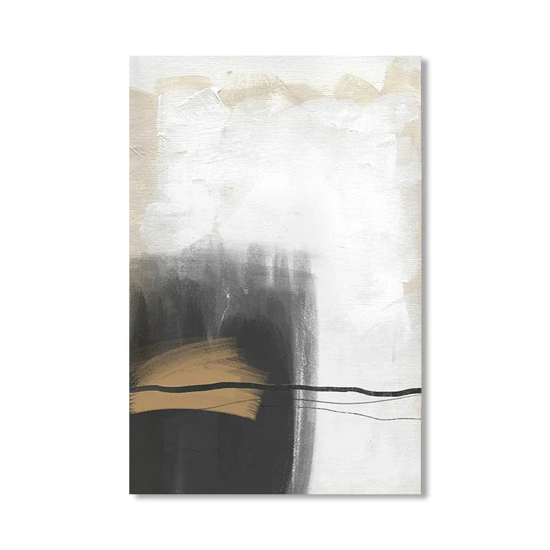 Beige Grau Schwarz Skandinavisch Abstrakte Wandkunst Fine Art Leinwanddrucke Beige Graue Bilder Für Minimalistische Wohnzimmerkunst Für Zeitgenössische Innenräume