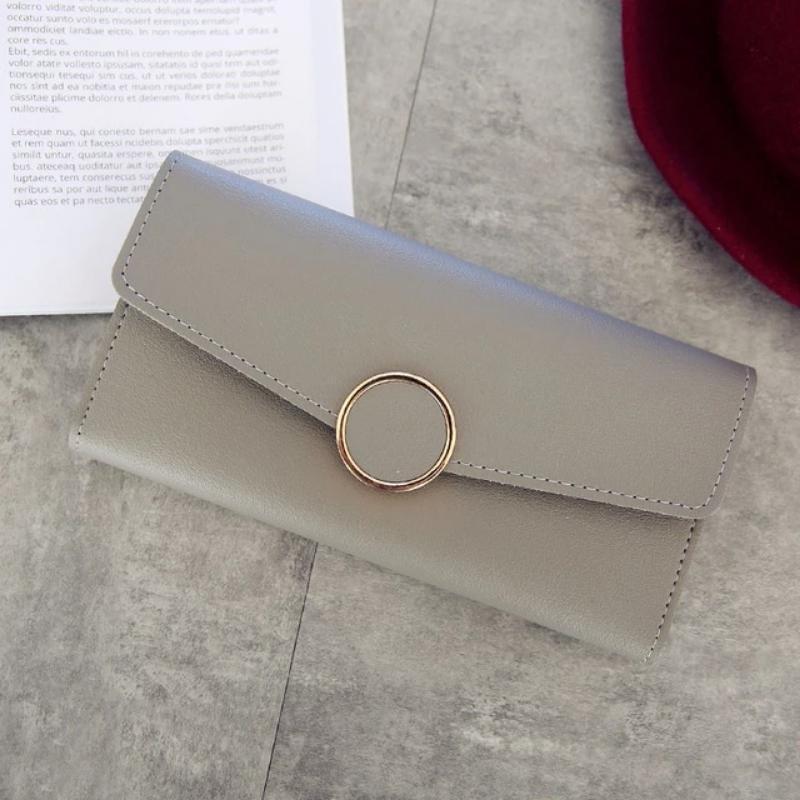 Lange Brieftasche aus PU-Leder mit Druckverschluss | Brehn