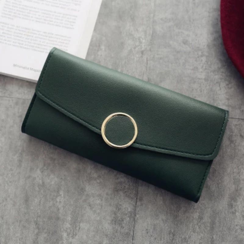 Lange Brieftasche aus PU-Leder mit Druckverschluss | Brehn