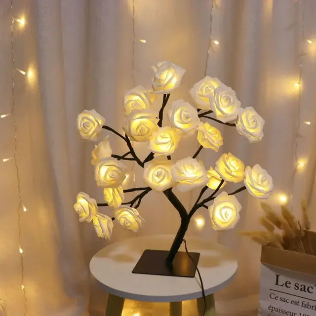 LED Baum Tischlampe – Romantische Deko Leuchte, Warmes Licht, Perfekt für Wohnzimmer und Schlafzimmer | Brehn