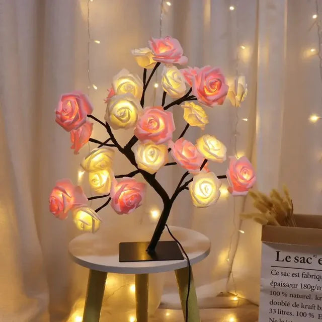 LED Baum Tischlampe – Romantische Deko Leuchte, Warmes Licht, Perfekt für Wohnzimmer und Schlafzimmer | Brehn