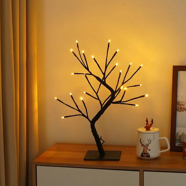 LED Baum Tischlampe – Romantische Deko Leuchte, Warmes Licht, Perfekt für Wohnzimmer und Schlafzimmer | Brehn