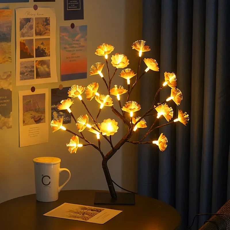 LED Baum Tischlampe – Romantische Deko Leuchte, Warmes Licht, Perfekt für Wohnzimmer und Schlafzimmer | Brehn