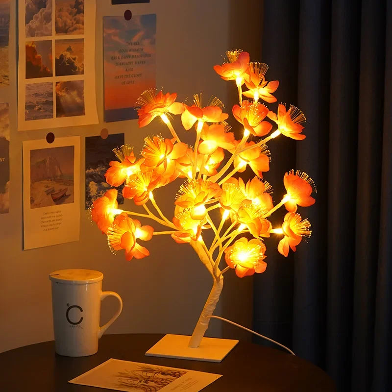 LED Baum Tischlampe – Romantische Deko Leuchte, Warmes Licht, Perfekt für Wohnzimmer und Schlafzimmer | Brehn