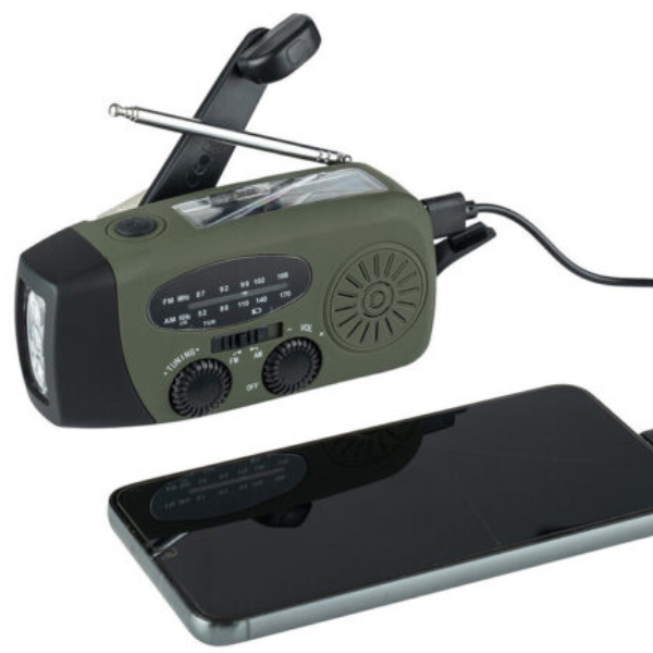 NoodRadio PowerSafe Mini – Kompakte Notfallradio mit Taschenlampe und Powerbank | Brehn