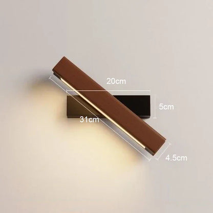 LED Wandleuchte aus Holz – Moderne Wandlampe für Schlafzimmer | Brehn