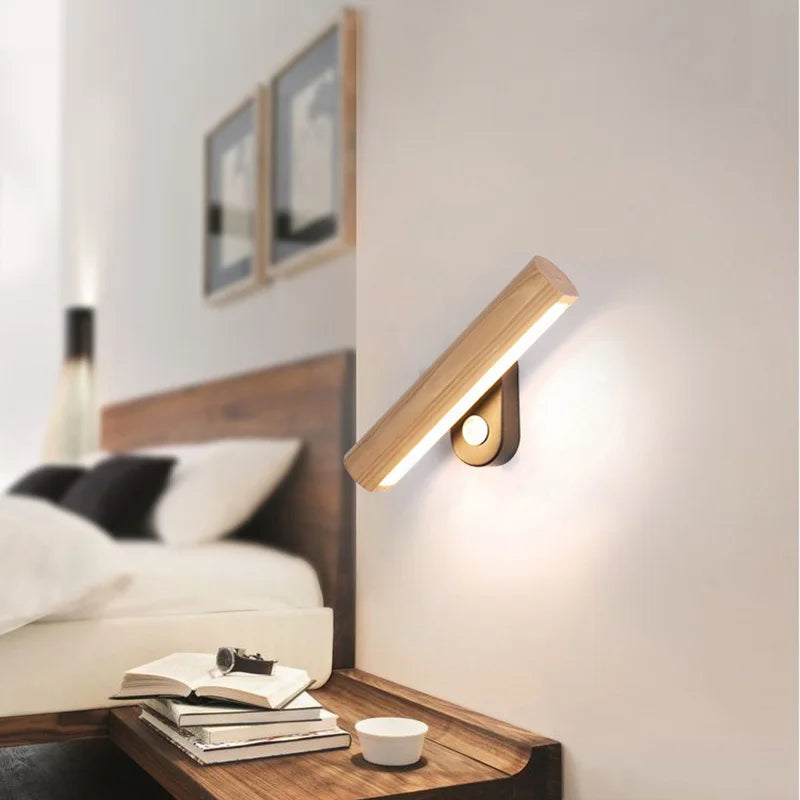 LED Wandleuchte aus Holz – Moderne Wandlampe für Schlafzimmer | Brehn
