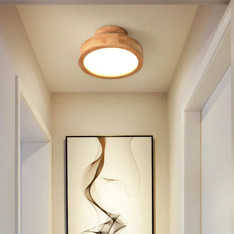 Runde Holz Skandinavische Deckenlampe - NordicLuxe | Brehn