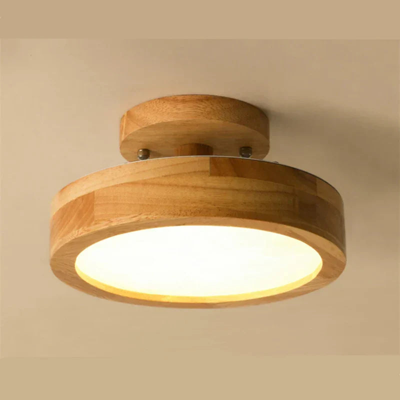 Runde Holz Skandinavische Deckenlampe - NordicLuxe | Brehn