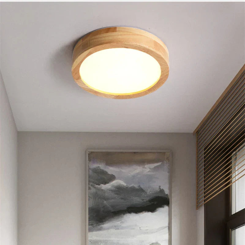 Runde Holz Skandinavische Deckenlampe - NordicLuxe | Brehn