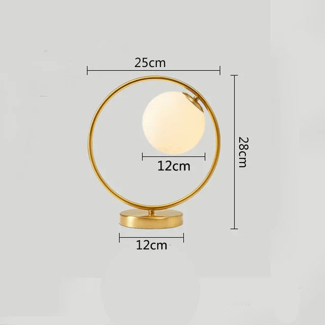 Nordic LED-Tischlampe mit Glasball – Minimalistisches Design für Wohnzimmer und Schlafzimmer | Brehn
