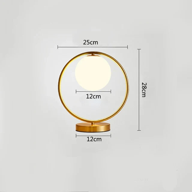 Nordic LED-Tischlampe mit Glasball – Minimalistisches Design für Wohnzimmer und Schlafzimmer | Brehn