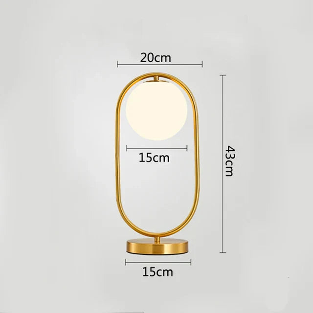 Nordic LED-Tischlampe mit Glasball – Minimalistisches Design für Wohnzimmer und Schlafzimmer | Brehn