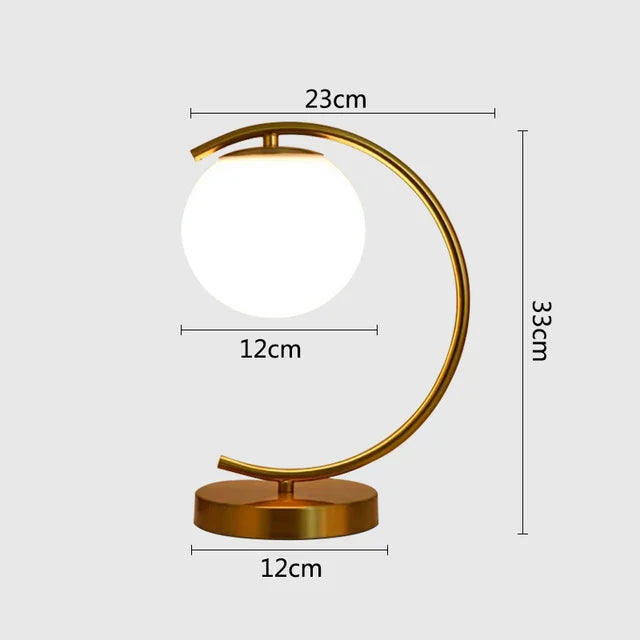 Nordic LED-Tischlampe mit Glasball – Minimalistisches Design für Wohnzimmer und Schlafzimmer | Brehn