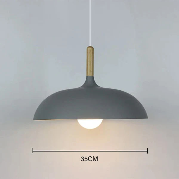 Moderne Skandinavische LED-Hängeleuchte – Pendelleuchte aus Eiche für Wohnzimmer, Küche und Esszimmer | Brehn