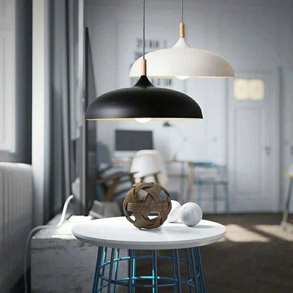 Moderne Skandinavische LED-Hängeleuchte – Pendelleuchte aus Eiche für Wohnzimmer, Küche und Esszimmer | Brehn