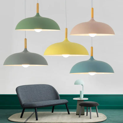 Moderne Skandinavische LED-Hängeleuchte – Pendelleuchte aus Eiche für Wohnzimmer, Küche und Esszimmer | Brehn