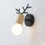 Moderne Geweih Wandleuchte – Holz und Metall LED Licht für Kinderzimmer & Wohnzimmer | Brehn