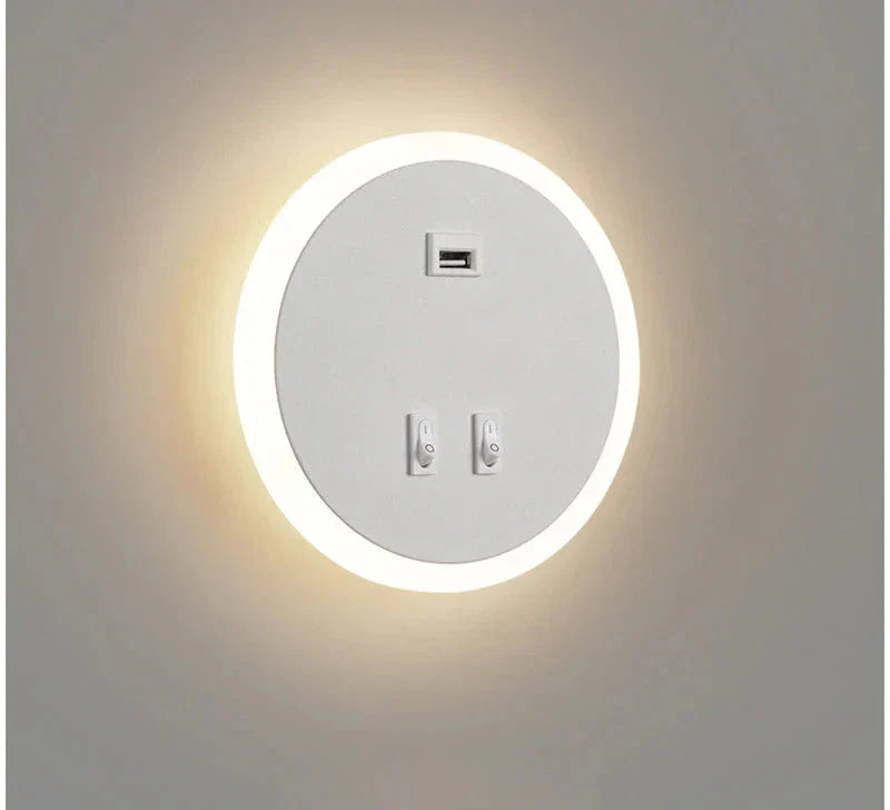 Moderne LED-Wandleuchte mit USB-Ladefunktion – Dimmbare, stimmungsvolle Beleuchtung für Wohnzimmer und Schlafzimmer | Brehn