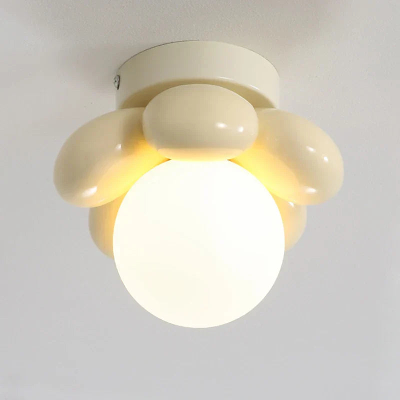 Brehn | Skandinavische Blumen Glas Deckenlampe