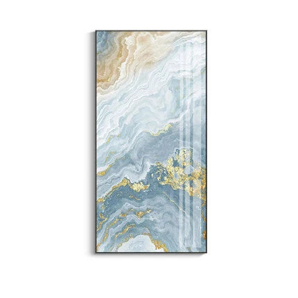 Nordic Aqua Blau Grün Goldene Flüssige Marmor Druck Wandkunst Feine Kunst Leinwand Drucken Bilder Für Luxus Wohnzimmer Foyer Hotel Zimmer Dekor | Brehn