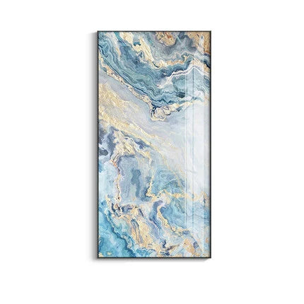 Nordic Aqua Blau Grün Goldene Flüssige Marmor Druck Wandkunst Feine Kunst Leinwand Drucken Bilder Für Luxus Wohnzimmer Foyer Hotel Zimmer Dekor | Brehn