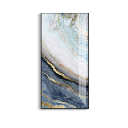 Nordic Aqua Blau Grün Goldene Flüssige Marmor Druck Wandkunst Feine Kunst Leinwand Drucken Bilder Für Luxus Wohnzimmer Foyer Hotel Zimmer Dekor | Brehn