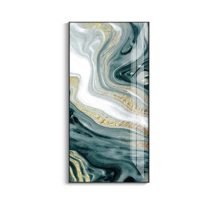 Nordic Aqua Blau Grün Goldene Flüssige Marmor Druck Wandkunst Feine Kunst Leinwand Drucken Bilder Für Luxus Wohnzimmer Foyer Hotel Zimmer Dekor | Brehn