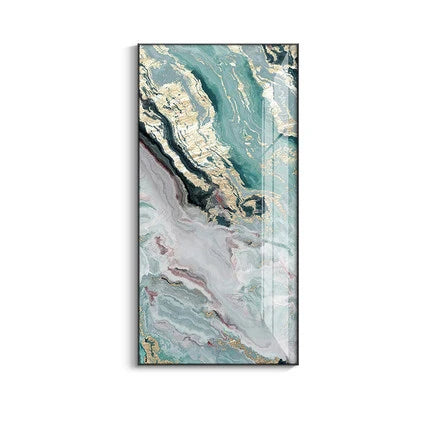 Nordic Aqua Blau Grün Goldene Flüssige Marmor Druck Wandkunst Feine Kunst Leinwand Drucken Bilder Für Luxus Wohnzimmer Foyer Hotel Zimmer Dekor | Brehn