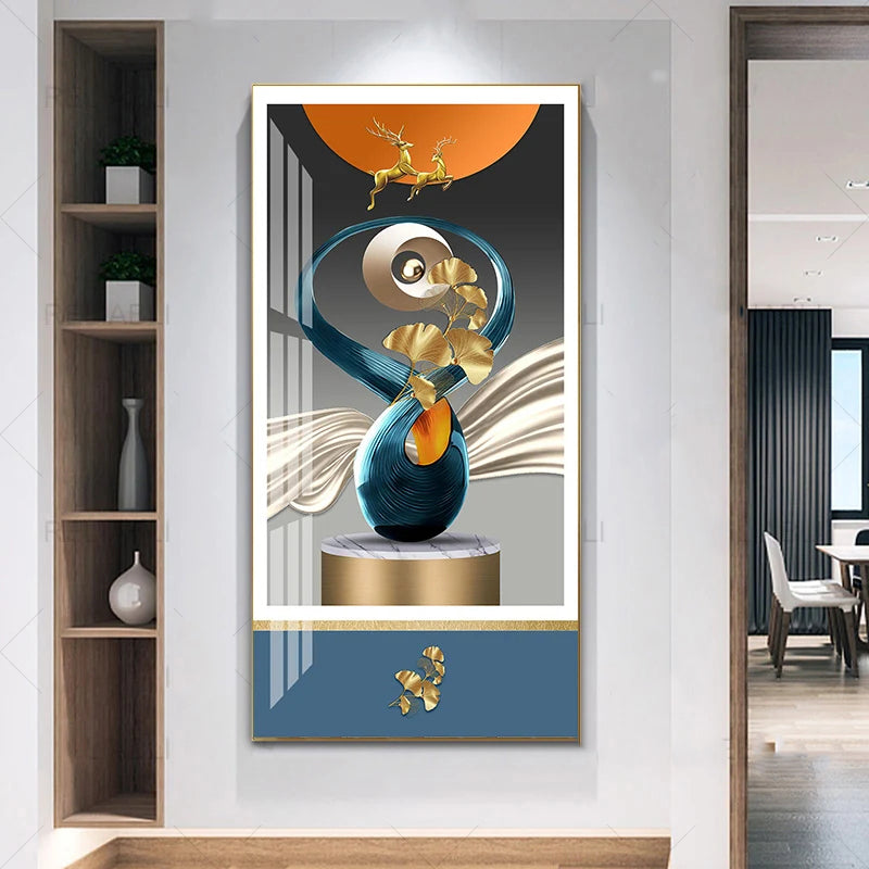Nordic Celestial Harmony Wandkunst Feine Kunstdrucke Leichte Luxus Abstrakte Glücksbringer Bilder Für Modernes Apartment Wohnzimmer Flur Kunst Dekor