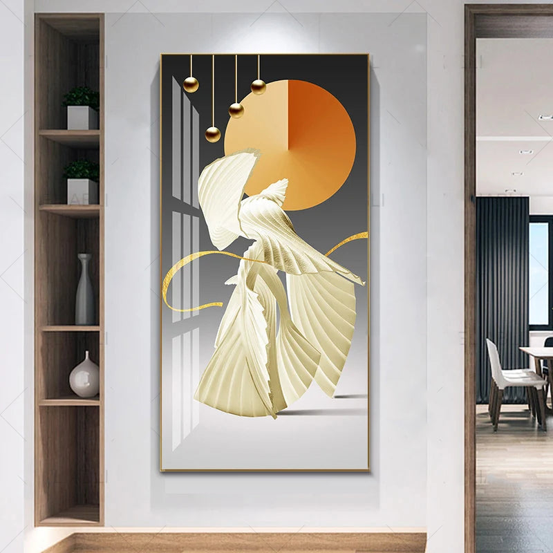 Nordic Celestial Harmony Wandkunst Feine Kunstdrucke Leichte Luxus Abstrakte Glücksbringer Bilder Für Modernes Apartment Wohnzimmer Flur Kunst Dekor