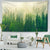 Nordic Hängender Wandteppich Dekoration 100% Polyester Gedruckte Nebelwald Landschaft Wandteppiche Inspirierende Bilder der Ruhe für Wohnzimmer Dekor