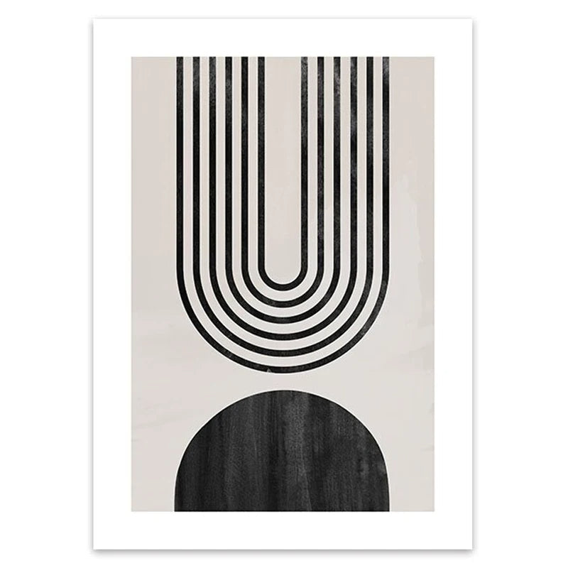 Nordic Minimalist Geometrische Abstrakte Wandkunst Fein Kunst Leinwand Drucke Beige Schwarz Abstrakte Bilder Für Moderne Wohnung Dekor