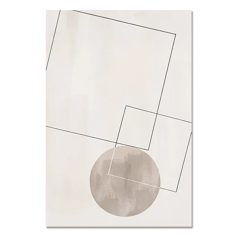 Nordic Minimalist Geometrische Abstrakte Wandkunst Fein Kunst Leinwand Drucke Beige Schwarz Abstrakte Bilder Für Moderne Wohnung Dekor