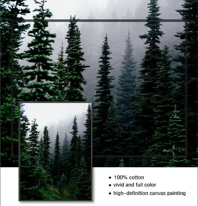 Nordic Winter Forest Deer Landschaft Wandkunst Fine Art Leinwanddrucke Galerie Wandbilder für Wohnzimmer Esszimmer Kunst für skandinavische Wohnkultur | Brehn