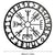 Norse Viking Runes Kompass Schwarze Metall Wandkunst 3D Eisen Handwerk Wandmontierte Nordic Plakette Für Wohnzimmer Esszimmer Kreative Home Decor