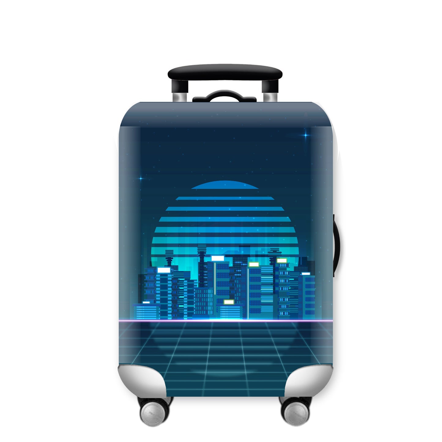 Damen Hartschalenreisekoffer mit urbanem Skyline-Motiv Brehn