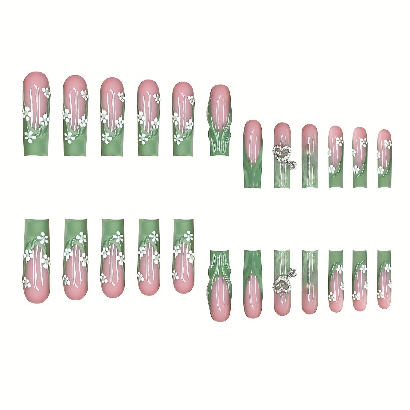Florale 3D dekorative Nagelkunst Brehn