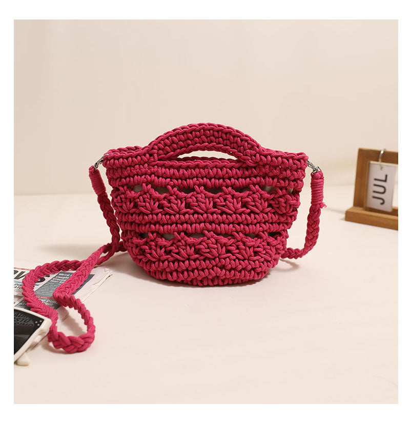 Verspielte Makramee Handtasche mit Strukturierter Oberfläche Brehn