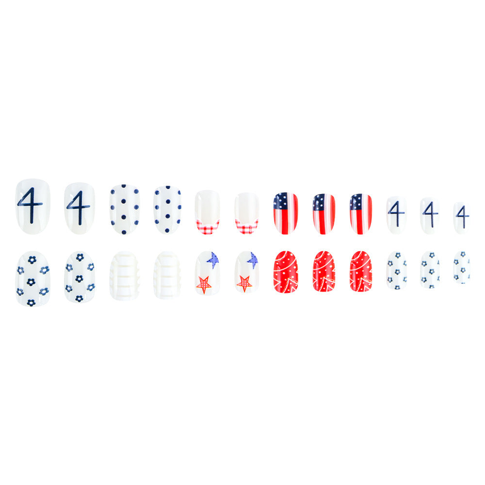 Patriotisches Nagelkunstdesign Brehn