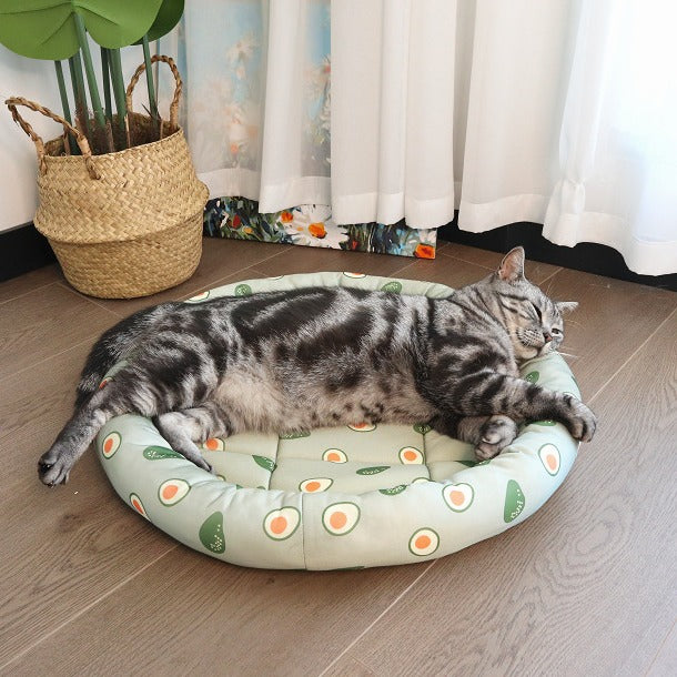 Avocado-Themen Katzenbett