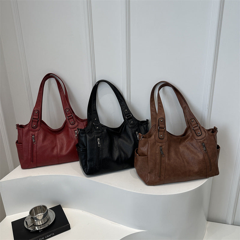 Funktionale Leder Schultertasche