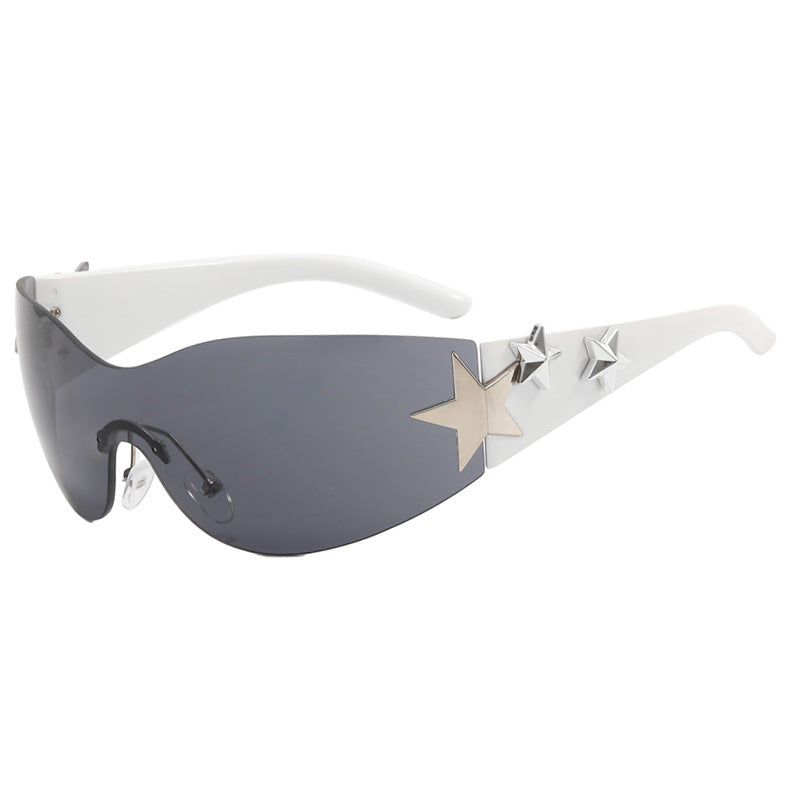 Damen trendige Sonnenbrille mit einzigartigem Sternen-Design Brehn