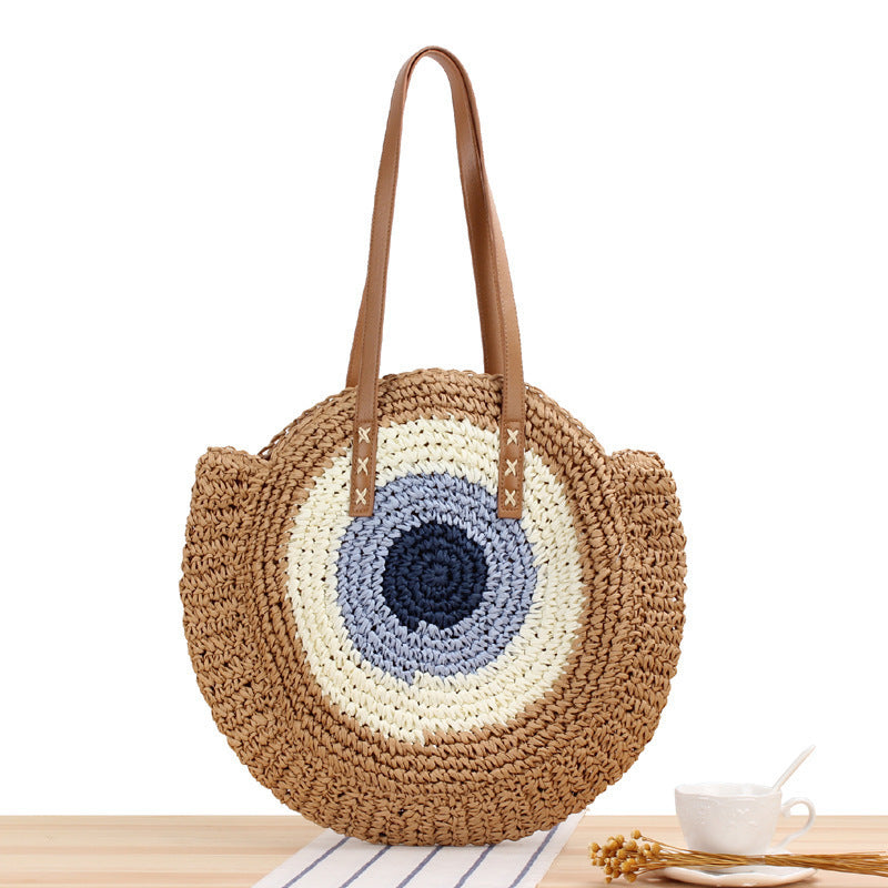 Runde Strohtasche Brehn