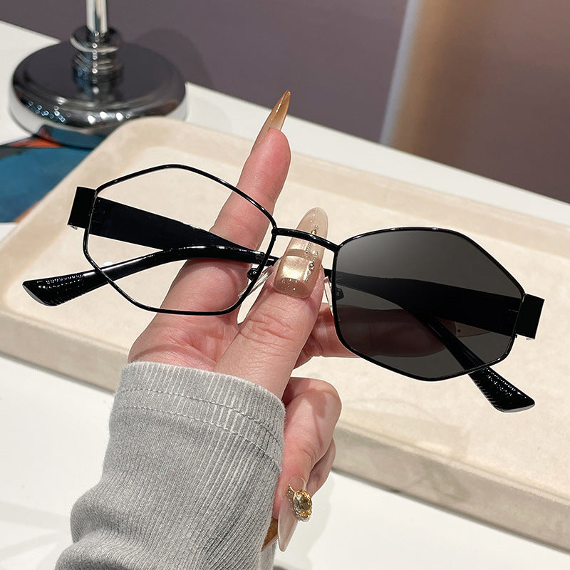 Damen modische Sonnenbrille im eleganten Sechseck-Design Brehn