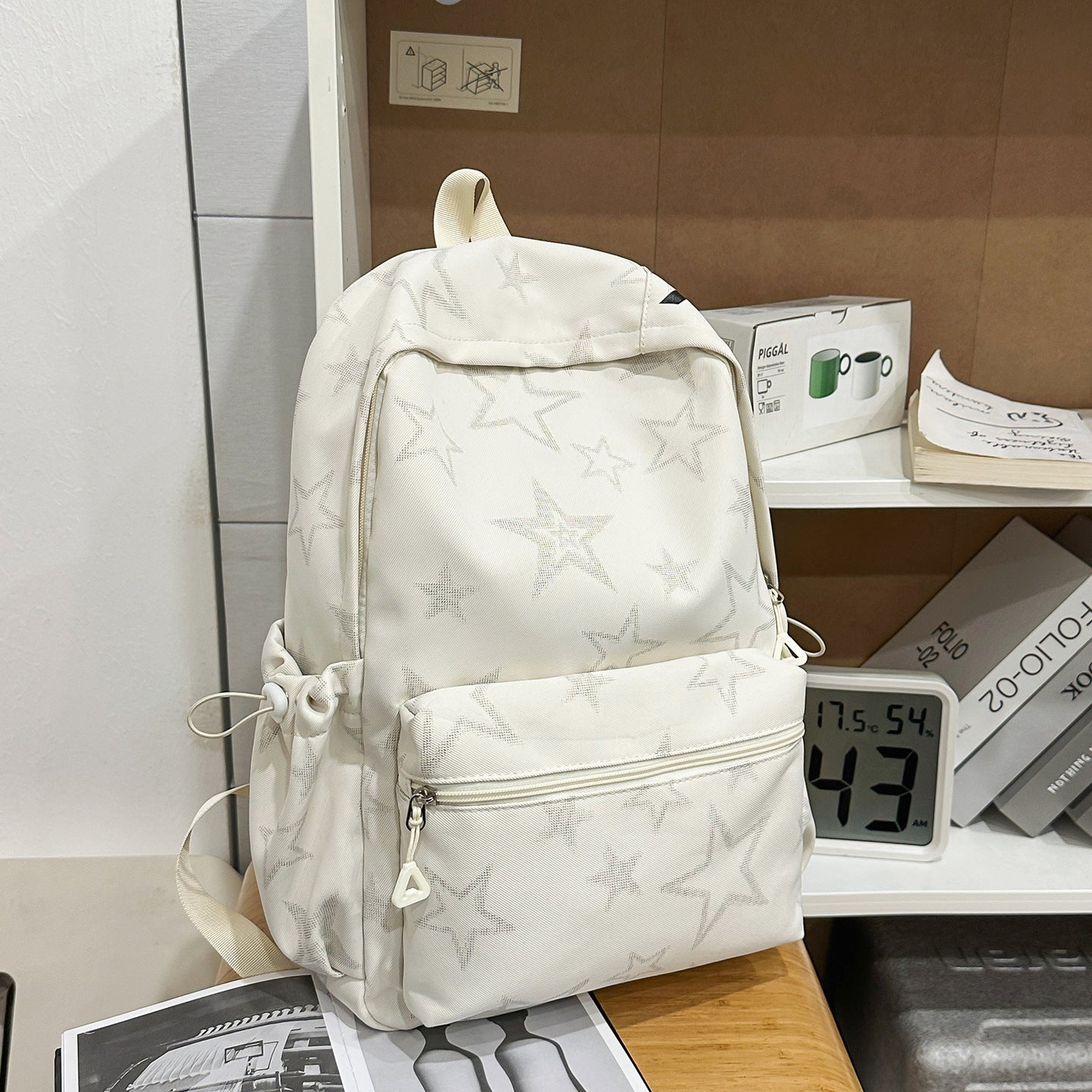 Stylische sternverzierte lässige Schul-Rucksack Brehn