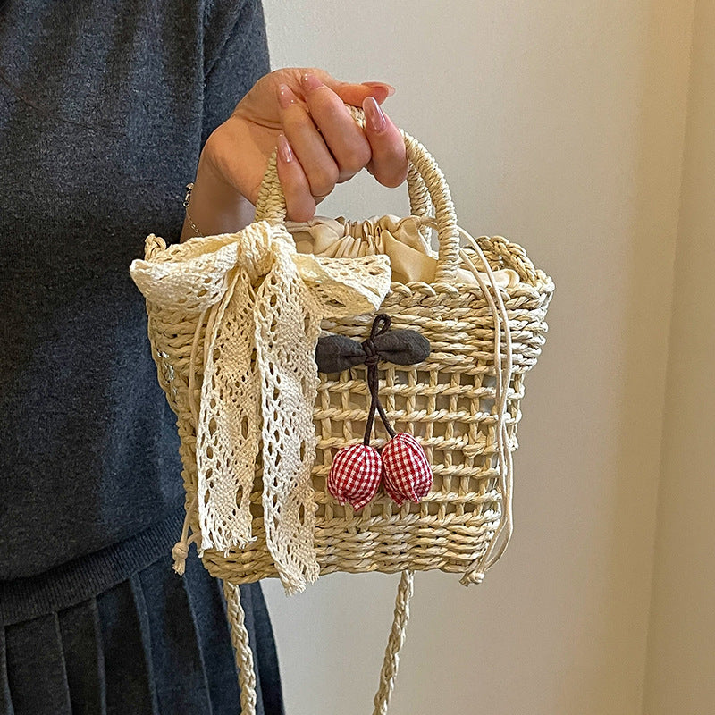 Bohemian Geflochtene Strohtasche