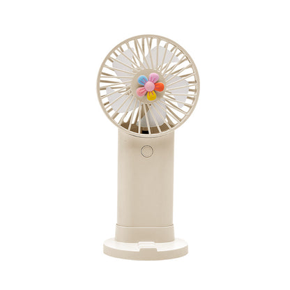 Damen Tragbarer Handventilator mit verspieltem Blumen-Design Brehn