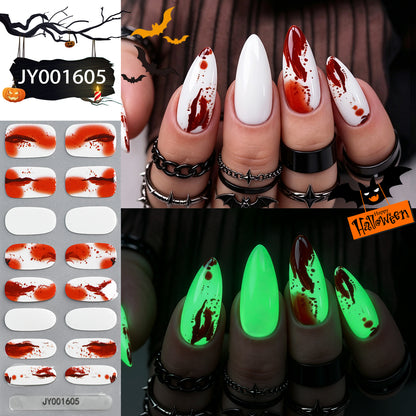 Halloween-Themen Glow-in-the-Dark Nagel-Wraps